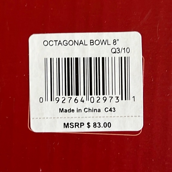 Spode Christmas Tree 8” Octagonal Bowl - NWT NIB - Picture 6 of 6